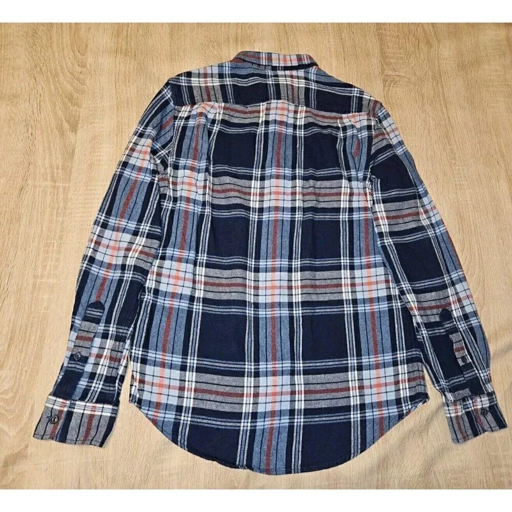 Old Navy Mens 100% Cotton Flannel Button Down Shirt Size S Regular Fit